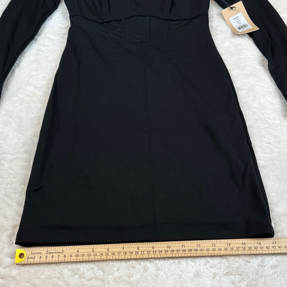 NWT Bailey 44 Gizella Dress Black Long Sleeve Bodycon Dress Size Small MSRP $218 - Picture 7 of 11